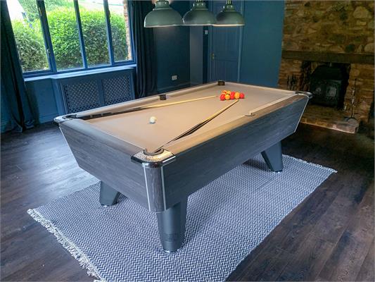 Supreme Winner Pool Table: Rustic Black - 6ft, 7ft